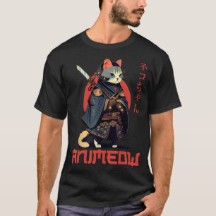 T-shirt Costume de ninja et samouraï pour chat mignon et d