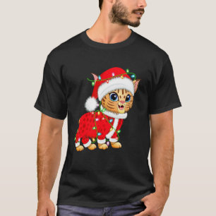 T-shirt Costume de Noël de Bobcat Lynx avec lumières de No