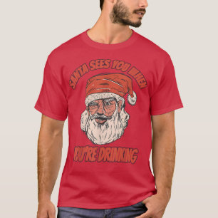T-shirt Costume de Noël Noël Xmas bière boit tipsy heureux