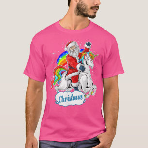 T-shirt Costume de Noël Xmas PJ Père Noël équitation Unico