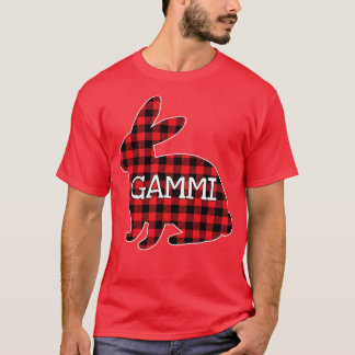 T-shirt Costume de Pâques Femme Lapin Rouge Plaid Graphiqu