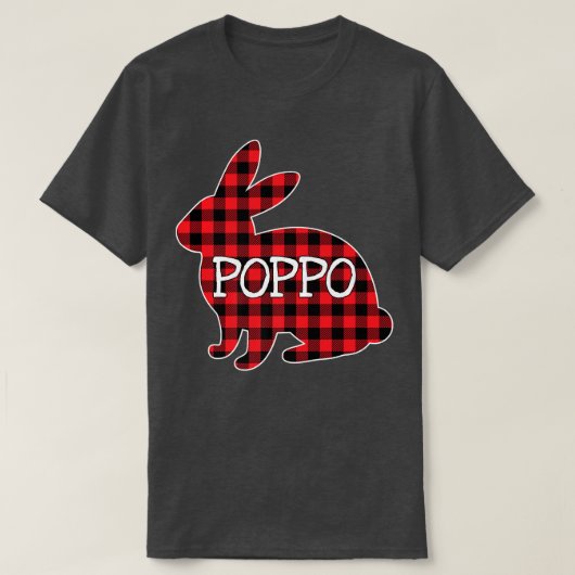 T-shirt Costume de Pâques Jour Rouge Lapin Plaid Graphic P (Design devant)