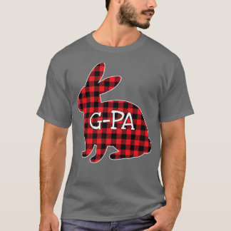 T-shirt Costume de Pâques Lapin Rouge Plaid Graphic Gpa Ma