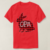 T-shirt Costume de Pâques Lapin Rouge Plaid Graphic Opa Ma (Design devant)