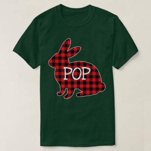T-shirt Costume de Pâques Lapin Rouge Plaid Graphic Pop Ma (Design devant)