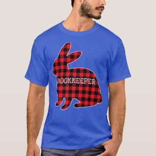 T-shirt Costume de Pâques Red Plaid Bunny Graphic Libraire