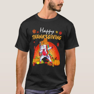T-shirt Costume de pèlerinage de la licorne bon thanksgivi
