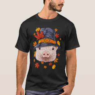 T-shirt Costume de pèlerinage de Thanksgiving Cochon Fermi