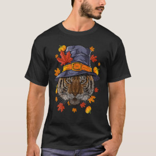 T-shirt Costume de pèlerinage de Tigre Thanksgiving Automn