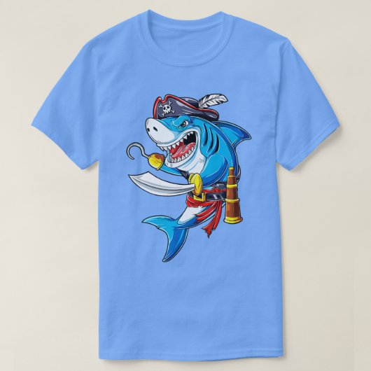 T-shirt Costume de pirate de requin Jolly roger Drapeau Ja (Design devant)