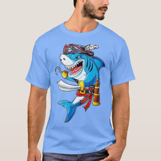 T-shirt Costume de pirate de requin Jolly roger Drapeau Ja