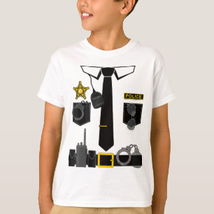T-shirt Costume De Police Pour Hommes Costume Halloween La