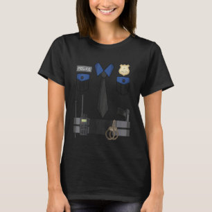 T-shirt Costume De Policier Pour Enfants Halloween Police