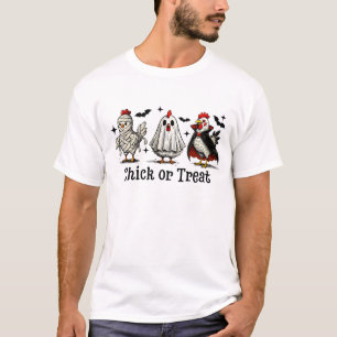 T-shirt Costume de poulet Halloween Drôle Design de poussi