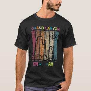 T-shirt Costume de Randonnée rétro Grand Canyon Rim