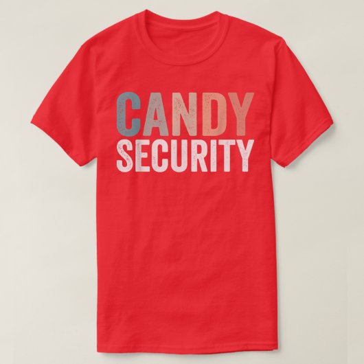 T-shirt Costume de sécurité Candy Halloween pour papa mama (Design devant)