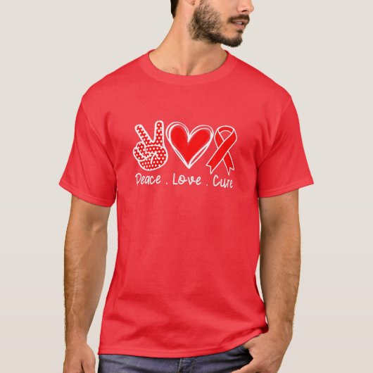 T-shirt Costume de sensibilisation au ruban rouge drogue s (Devant)