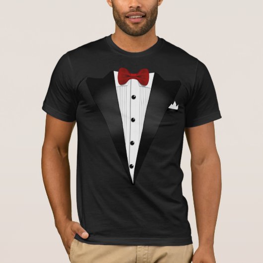 T-shirt Costume de Smoking Faux (Devant)