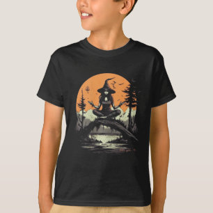 T-shirt Costume de sorcière méditant pour Halloween Yoga Z