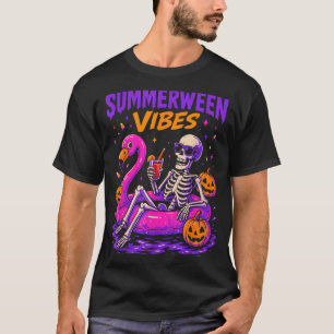 T-shirt Costume de squelette d'Halloween d'été effrayant