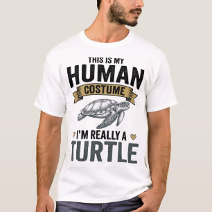 T-shirt Costume de tortue drôle Design de gravure vintage_