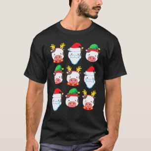 T-shirt Costume de veau Reindeer Elf Santa Claus Joyeux No