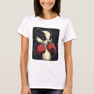 T-shirt Costume de visage de mouffette drôle avec gants de