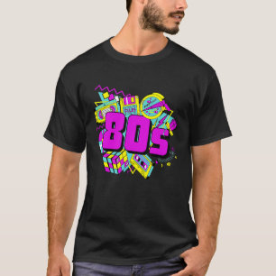 T-shirt costume des années 80 thème fête 80s tenue rétro