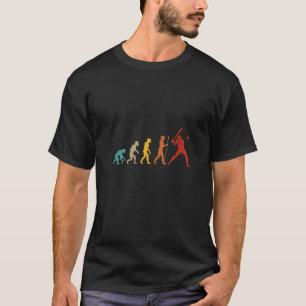 T-shirt Costume d'évolution vintage pour femme joueur de b