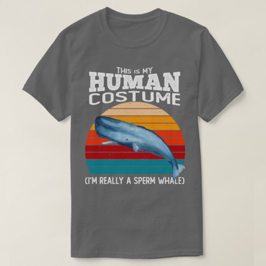 T-shirt Costume d'Halloween baleine de Sperm (Design devant)