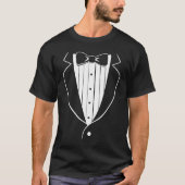 T-shirt Costume d'Halloween blanc Fake Tuxedo (Devant)