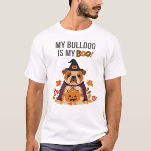 T-shirt Costume d'Halloween Bulldog Mon Bulldog est Mon B