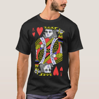 T-shirt Costume d'Halloween carte à jouer Roi de cœur Vale
