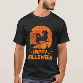 T-shirt Costume d'Halloween Citrouille Corgi drôle