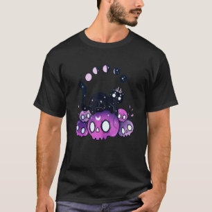 T-shirt Costume d'Halloween Crânes Phases Lunaires Chat So