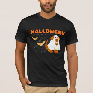 T-shirt Costume d'Halloween de chien fantôme mignon Saison