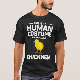 T-shirt costume d'halloween de poulet mignon poussette jau