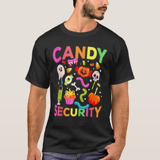 T-shirt Costume d'Halloween de sécurité Candy (Devant)