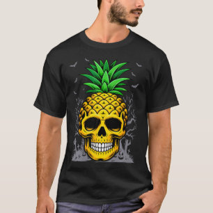 T-shirt Costume d'Halloween d'été crâne ananas hawaïen