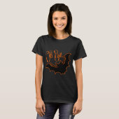 T-shirt Costume d'Halloween Funny Vieux chauve-souris (Devant entier)