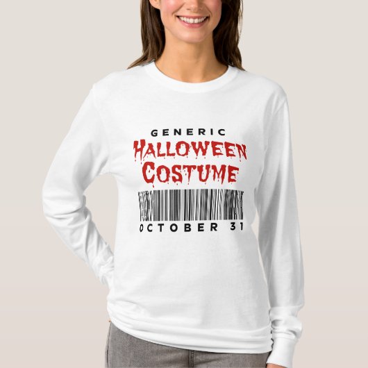 T-shirt Costume d'Halloween Générique Code-Barres 31 octob (Devant)