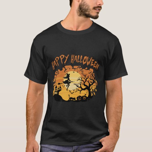 T-shirt costume d'halloween heureux (Devant)