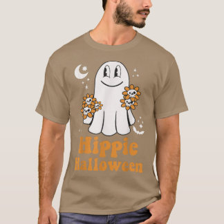 T-shirt Costume d'Halloween hippie super Fantôme de fleurs