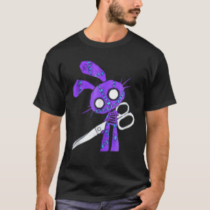 T-shirt Costume d'Halloween Lapin Adulte Effrayant Avec Ci