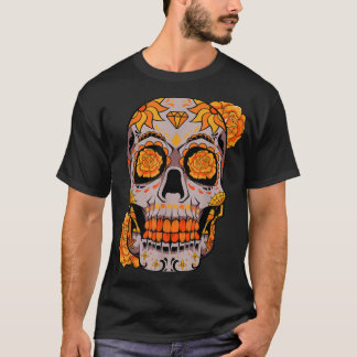 T-shirt Costume d'Halloween Lazy Crâne sucre Cool mexicain