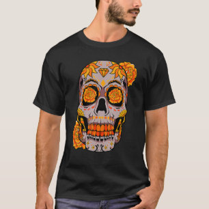 T-shirt Costume d'Halloween Lazy Crâne sucre Cool mexicain