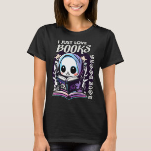 T-shirt costume d'halloween - mignon fantôme - J'adore lir