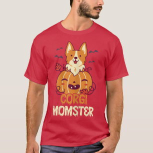 T-shirt Costume d'Halloween mignonne Welsh Corgi Sorcière