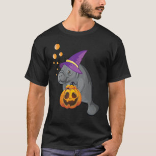 T-shirt Costume d'Halloween pâle Manat Citrouille Vache de