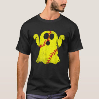 T-shirt Costume d'Halloween Softball Ghost Softball Lover